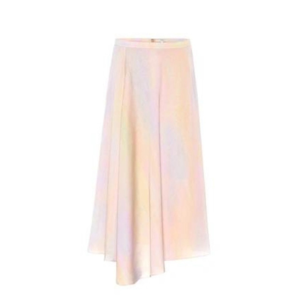 Vince Rainbow Wash Draped Midi Skirt